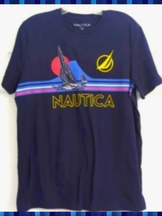 Nautica Other - Nautica short sleeve Navy Blue tee with sailboat graphic bold logo Medium